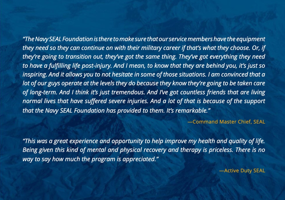 The Navy Seal Foundation uses social proof in their annual report