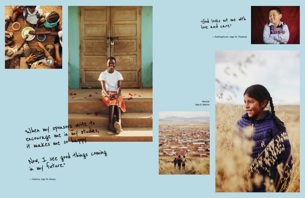 Compassion International uses social proof in their annual report