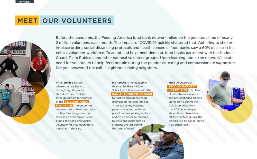 Feeding America celebrates volunteers in their annual report