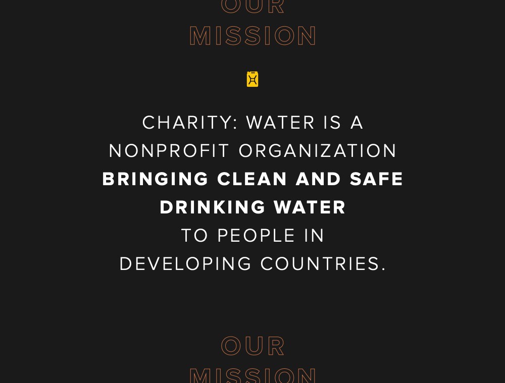 Charity Water clearly communites their mission in their annual report