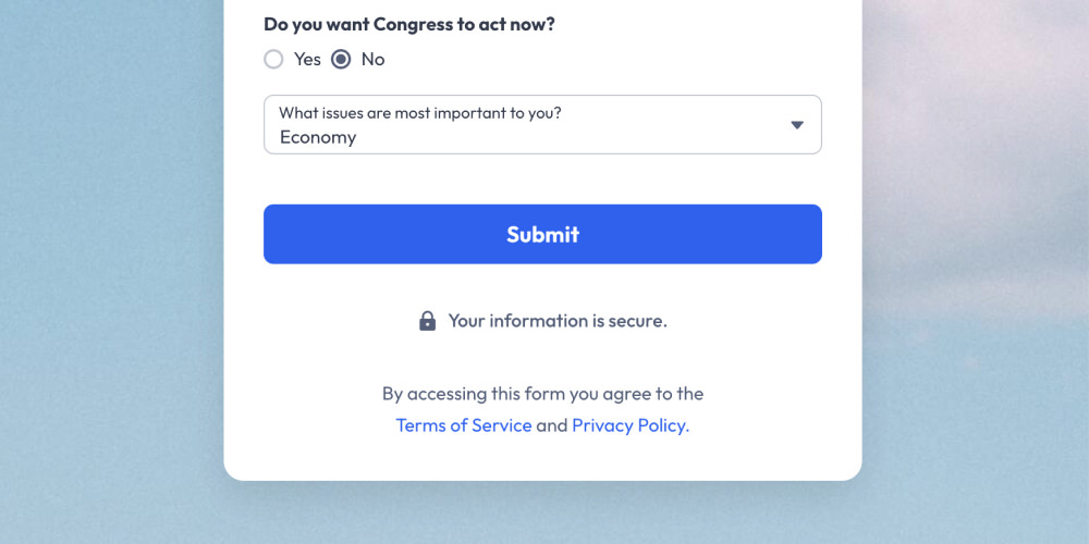 Perfect landing page includes button colors