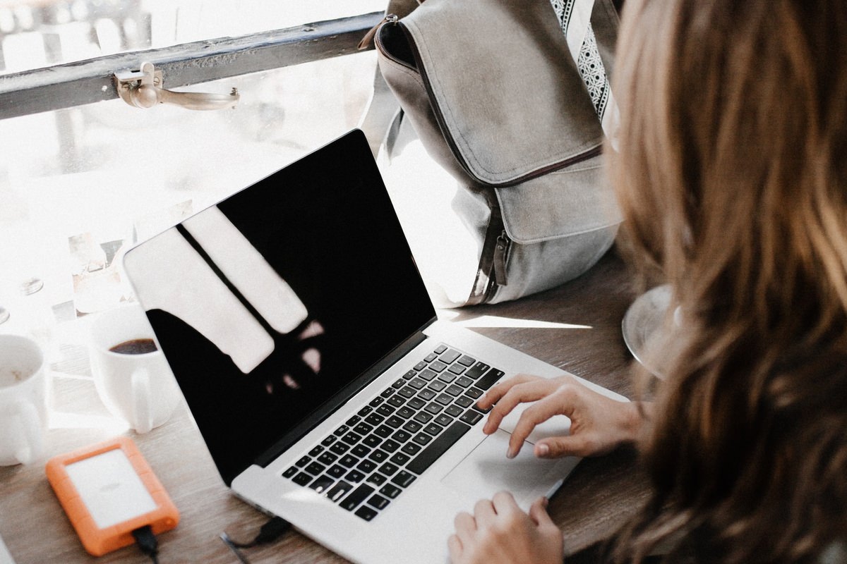 Woman Working on Laptop