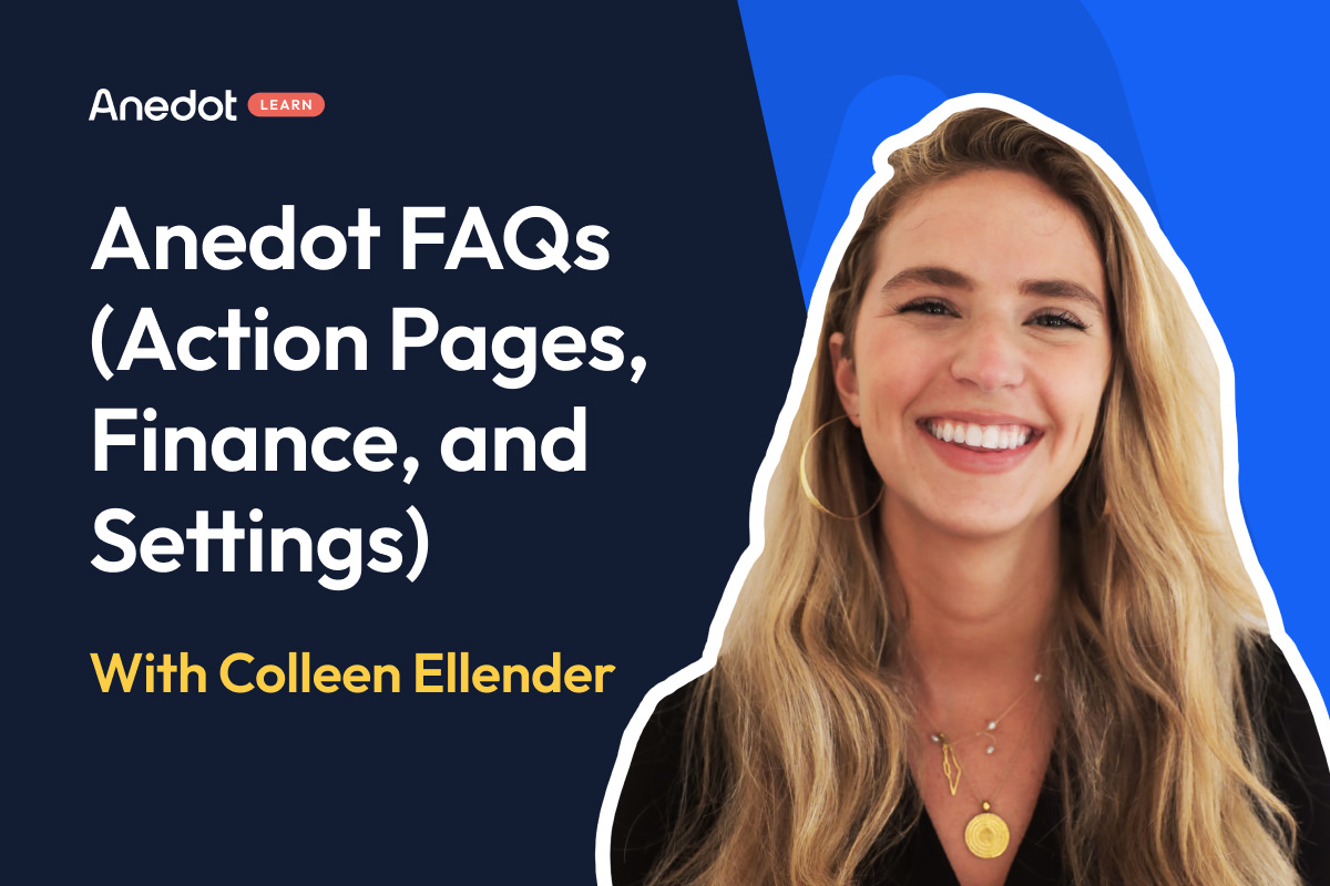Anedot Learn: Anedot FAQs (Action Pages, Finance, and Settings)