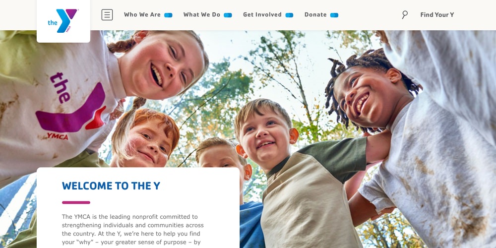 Best nonprofit websites - YMCA