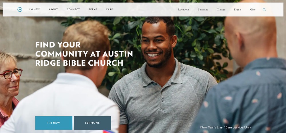 Best church websites - Austin Ridge Bible Church