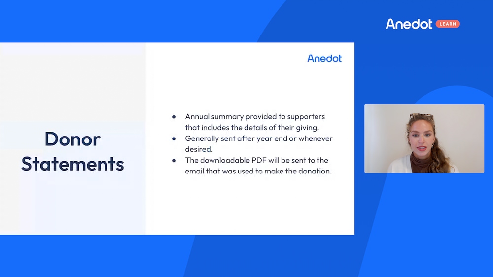 What are donor statements?
