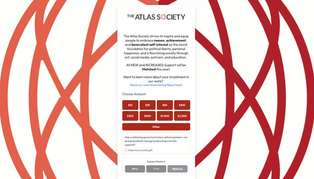 Atlas Society Action Page Example