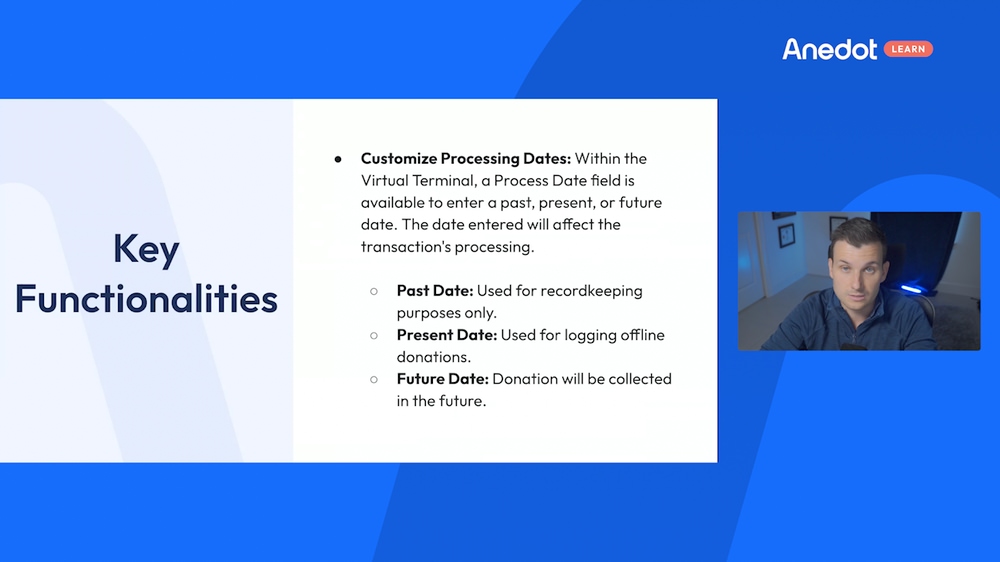 Key functionalities of Virtual Terminal
