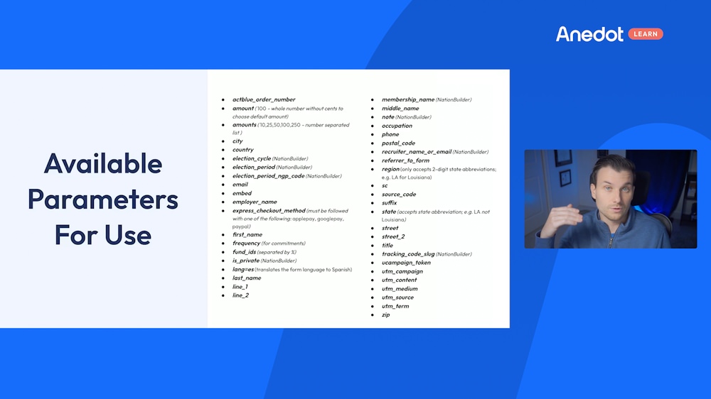 What are the most used parameters?